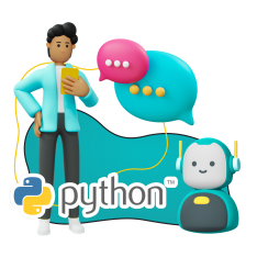 Умный чат-бот на Python - КИБЕРшкола программирования для детей, компьютерные курсы для школьников, начинающих и подростков - KIBERone г. Троицк