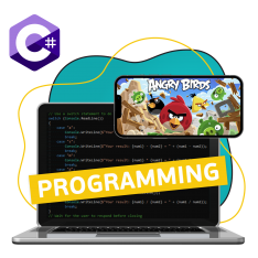 Программирование на C#. Удивительный мир 2D-игр - КИБЕРшкола программирования для детей, компьютерные курсы для школьников, начинающих и подростков - KIBERone г. Троицк